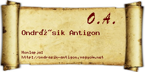 Ondrásik Antigon névjegykártya